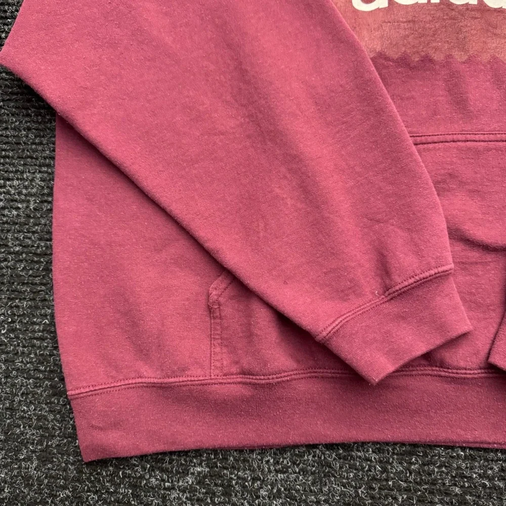 Adidas Originals Trefoil Box Logo Hoodie Mens 2XL Maroon Burgundy Pullover